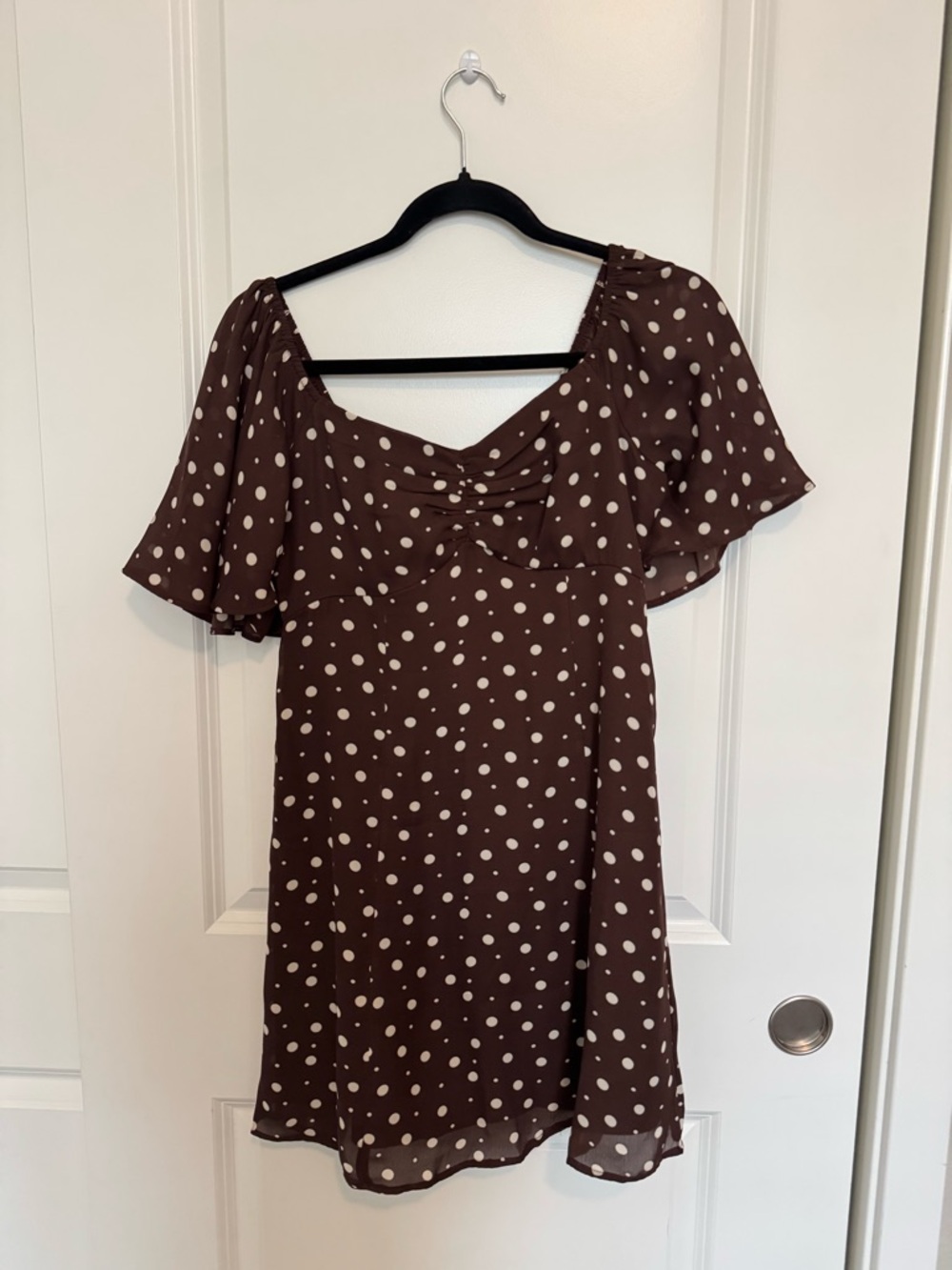 Abercrombie & Fitch Brown Polka Dot Mini Dress
